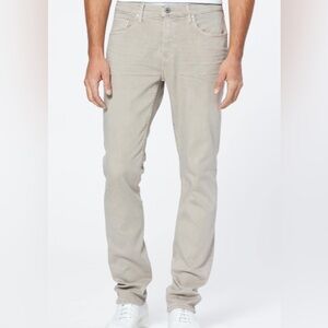 PAIGE Men's Slim Straight Jeans in Light Gray